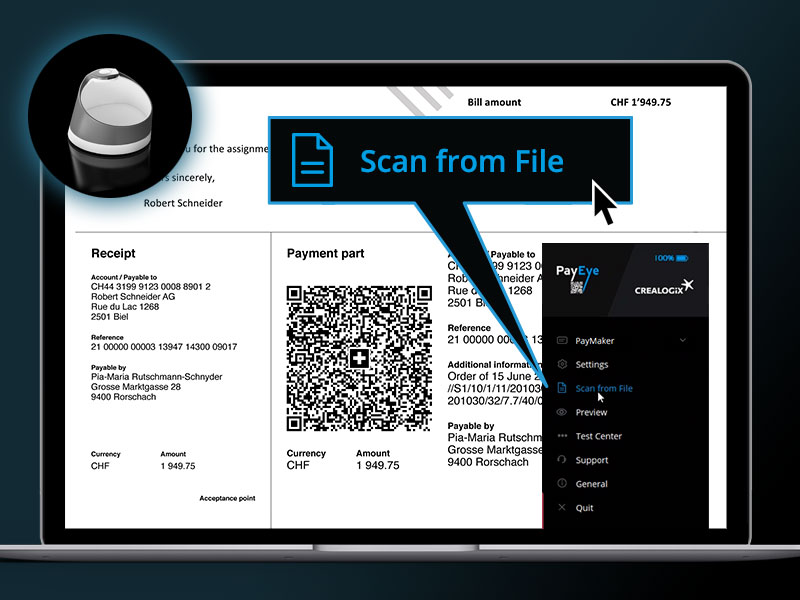 Scanning the Swiss QR Code direct from a file