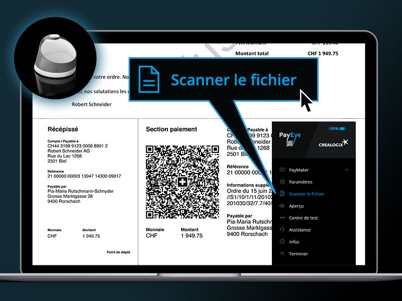 Scanner le Swiss QR Code directement du fichier PDF
